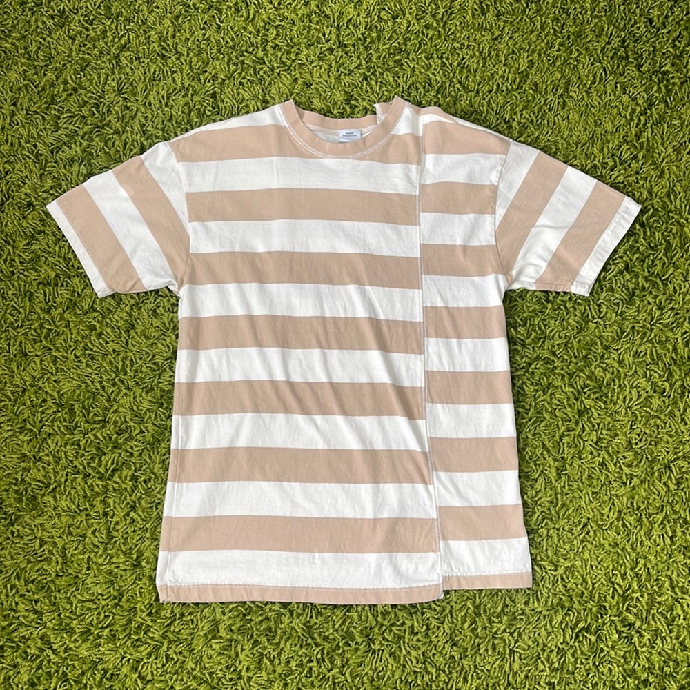 Striped Asymmetrical Stitch Shirt